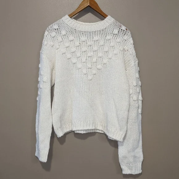 NWT Abound Textured Pom Knit Crew Sz M - Picture 2 of 9